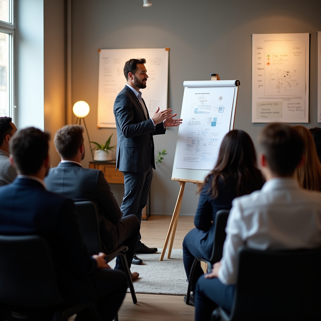 Grupo reducido de profesionales en taller intensivo